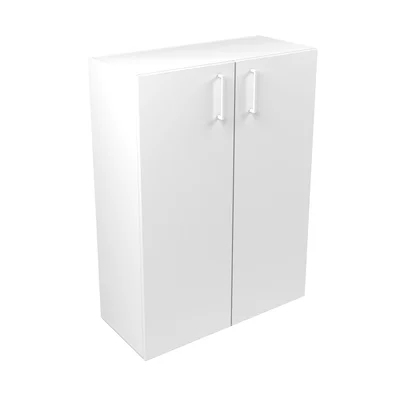 Стелаж Narbutas Nova Basic, 800 x 360 x 1092 mm, бял меламин, бяла правоъгълна дръжка
