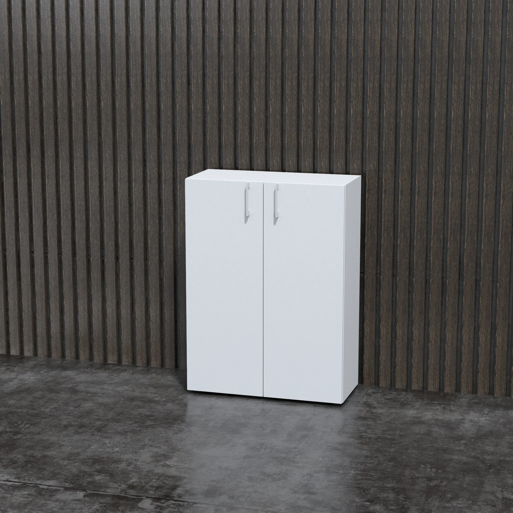 Shelf Narbutas Nova Basic, 800 x 360 x 1092 mm, particleboard 18 mm, white melamine, white rectangular handle