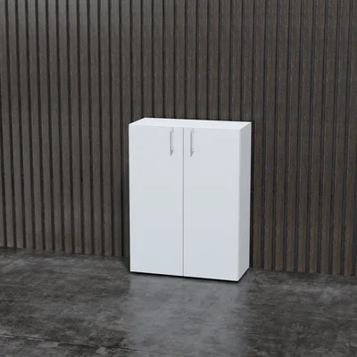 Shelf Narbutas Nova Basic, 800 x 360 x 1092 mm, particleboard 18 mm, white melamine, white rectangular handle