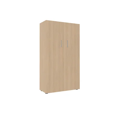 Шкаф Narbutas Nova Basic, 800 x 360 x 1444 mm, ПДЧ 18 mm, меламин избелен дъб, сива правоъгълна дръжка