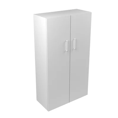 Стелаж Narbutas Nova Basic, 800 x 360 x 1444 mm, бял меламин, бяла правоъгълна дръжка