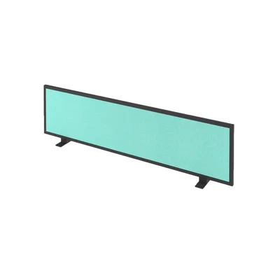 Partition panel Narbutas Nova Fabric, for double workstation desks, 1400 x 20 x 350 mm, fabric Velito Presto light mint, 12 mm particleboard, black metal