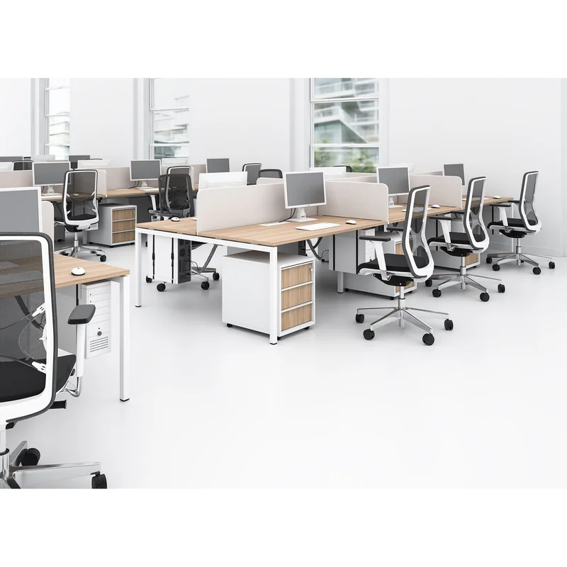 Partition panels for desks Narbutas Nova Fabric, 350 mm, fabric Velito Presto light mint, 12 mm particleboard, black metal