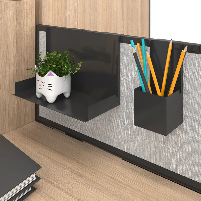 Document holder Narbutas Nova Fabric, for partition panel, 310 x 220 x 200 mm, A4, black metal