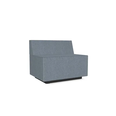 Modular soft seating Narbutas Jazz Chill Out, with backrest, 800 x 600 x 650 mm, non-flammable textile, light blue melange
