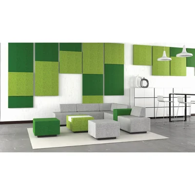 Modular soft seating Narbutas Jazz Chill Out, left, 800 x 600 x 400 mm, non-flammable textile, light blue melange