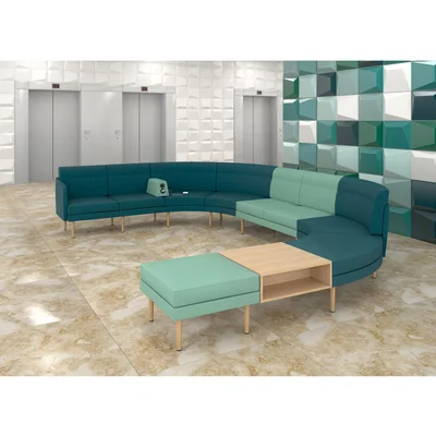 Connecting side table Narbutas Arcipelago, 640 x 640 x 200 mm, oak veneer