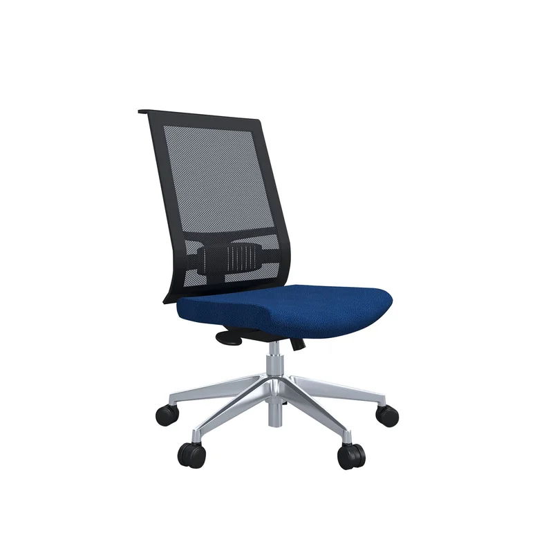 Office chair Narbutas Eva.II, 680 x 680 x 1025 mm, fabric Bondai, synchronous mechanism, blue, black mesh