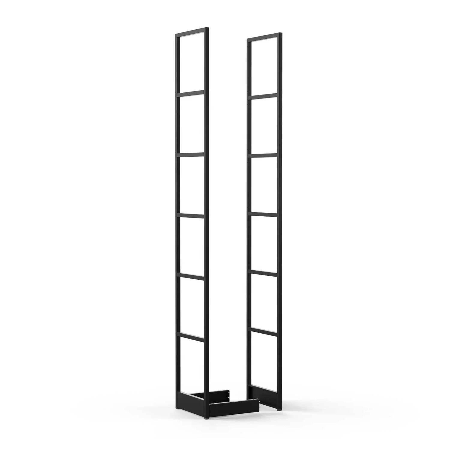 Metal frame Narbutas Combus, end, 800 x 400 x 2395 mm, 25 mm particleboard, black