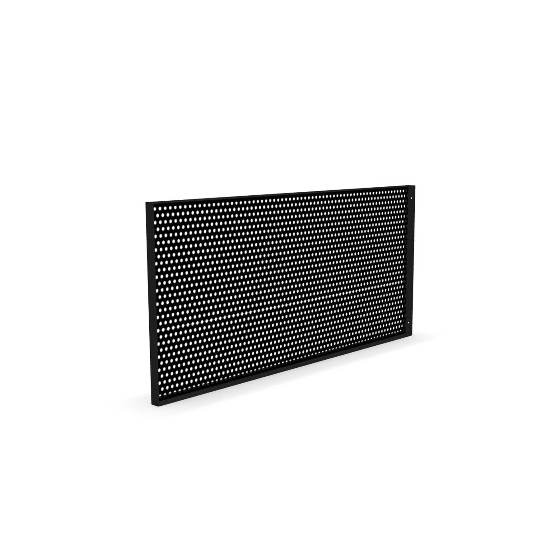 Panel Narbutas Combus, back, perforated, 750 x 355 x 20 mm, metal, black