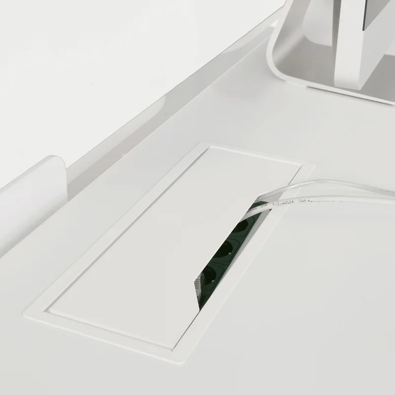 Cable cover Narbutas, 317 x 119 x 27 mm, metal, white