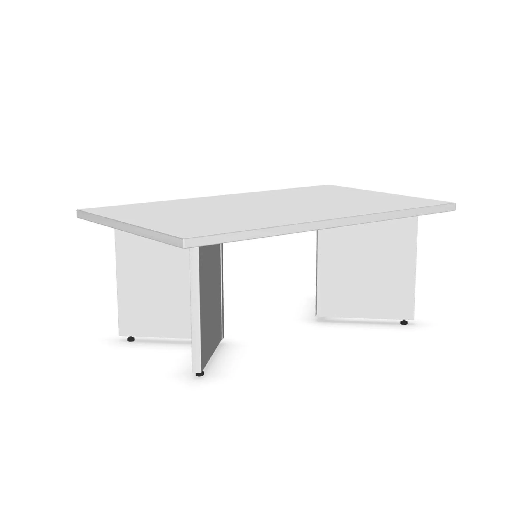 Low table Narbutas Optima, 1000 x 600 x 400 mm, rectangular top, 25 mm particleboard, white melamine