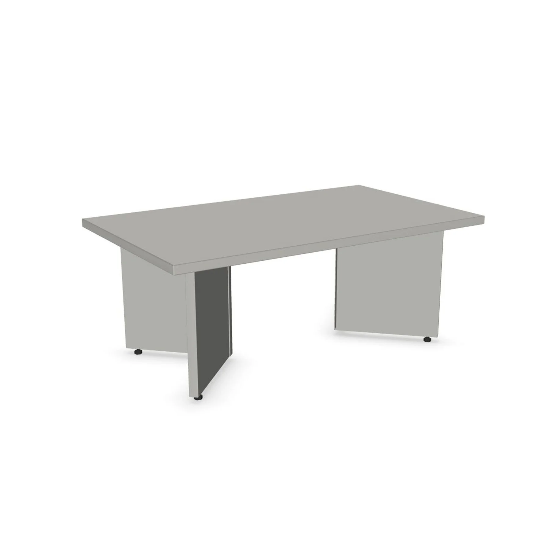 Low table Narbutas Optima, 1000 x 600 x 400 mm, rectangular top, 25 mm particleboard, pearl grey melamine