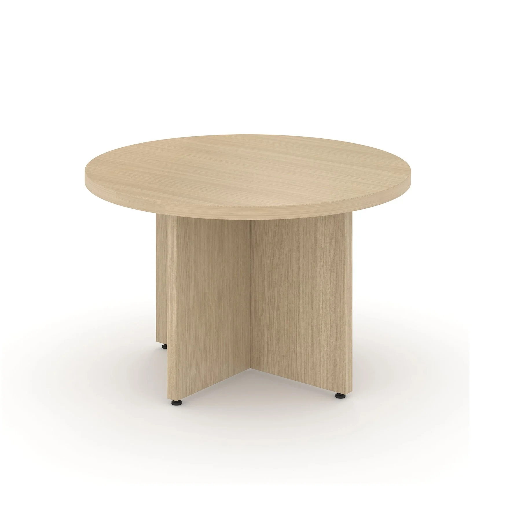 Low table Narbutas Optima, 650 x 650 x 400 mm, square top, 25 mm particleboard, melamine bleached oak