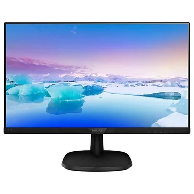 Monitor Philips 243V7QDSB, 23.8'', LED, 1920 x 1080, 250 cd/m2, 4 ms, HDMI, VGA, 16:9, 75 Hz, black
