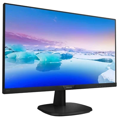 Monitor Philips 243V7QDSB, 23.8'', LED, 1920 x 1080, 250 cd/m2, 4 ms, HDMI, VGA, 16:9, 75 Hz, black
