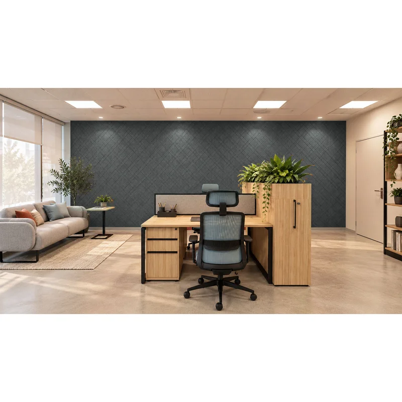 PET FELT WALL PANEL PLAID 2400/1200 9MM R12 1 PC.