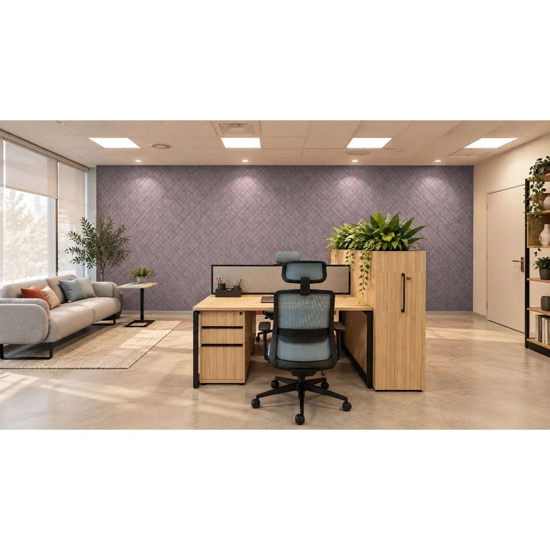 Панел за стена Pet Felt - Plaid, цвят R26, 2400 x 1200 mm, дебелина 9 mm, 1 брой