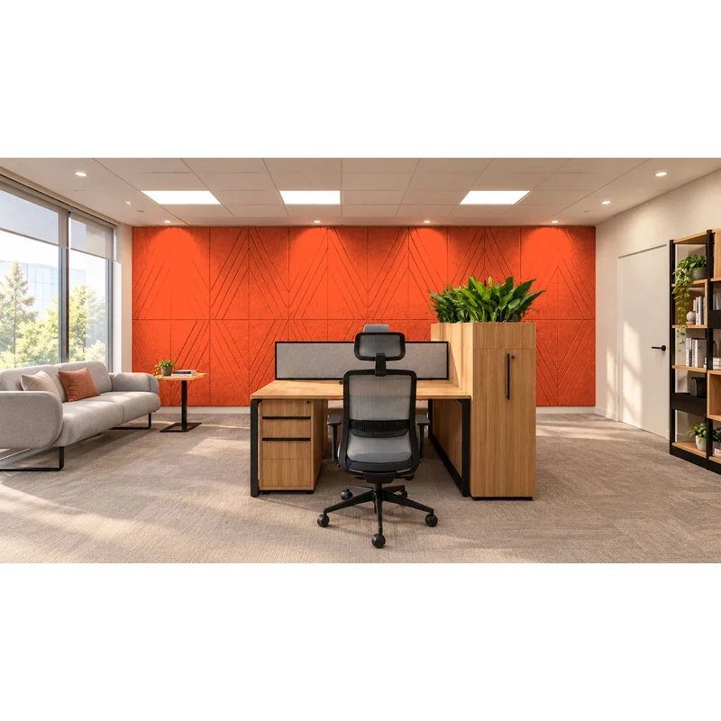 PET FELT WALL PANEL RHOMBUS 2400/1200 9MM R32 1 PC.