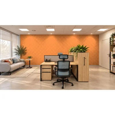 PET FELT WALL PANEL PLAID 2400/1200 9MM R33 1 PC.