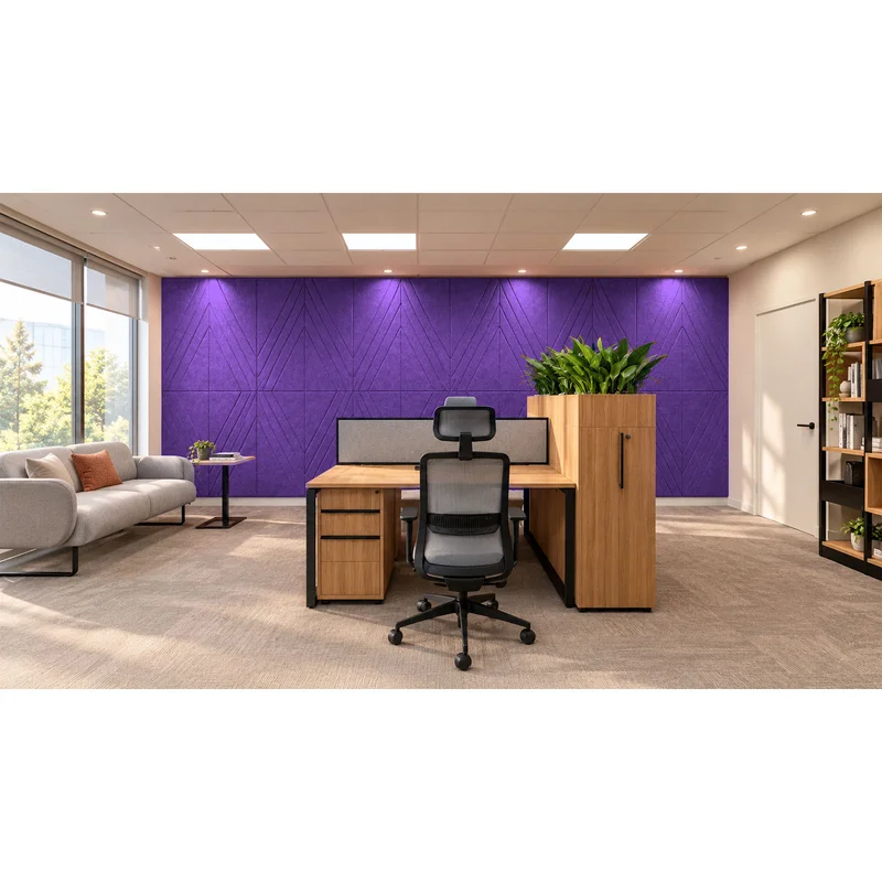 PET FELT WALL PANEL RHOMBUS 2400/1200 9MM R36 1 PC.
