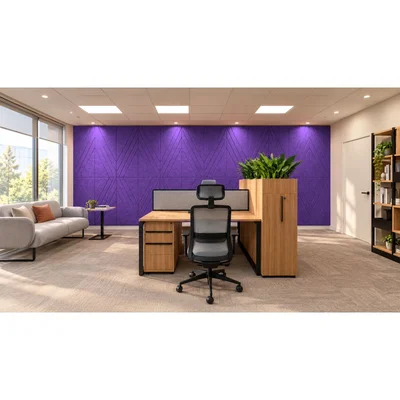 PET FELT WALL PANEL RHOMBUS 2400/1200 9MM R36 1 PC.