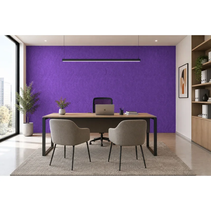 PET FELT WALL PANEL WAVE 2400/1200 9MM R36 1 PC.