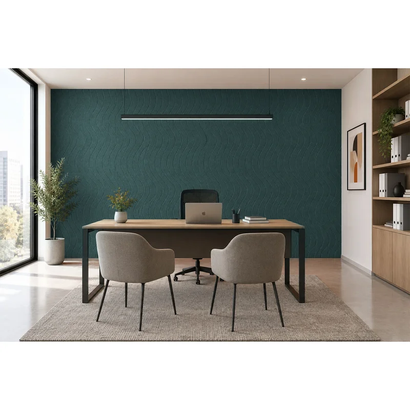PET FELT WALL PANEL WAVE 2400/1200 9MM R38 1 PC.