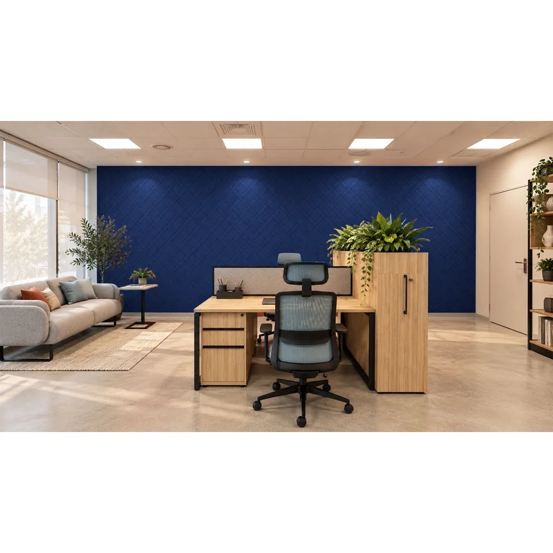 PET FELT WALL PANEL PLAID 2400/1200 9MM R42 1 PC.