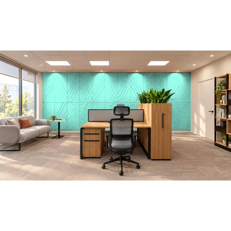 PET FELT WALL PANEL RHOMBUS 2400/1200 9MM R50 1 PC.