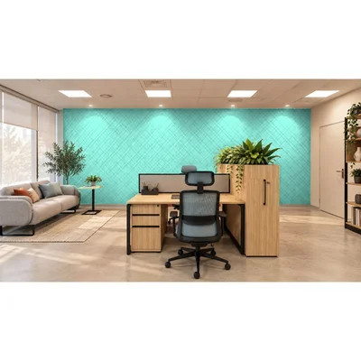 PET FELT WALL PANEL PLAID 2400/1200 9MM R50 1 PC.
