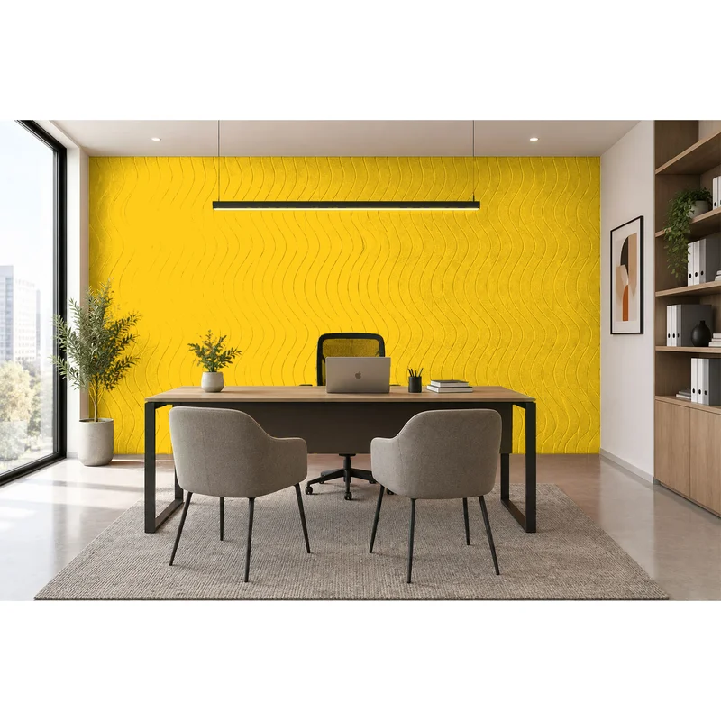 PET FELT WALL PANEL WAVE 2400/1200 9MM R51 1 PC.