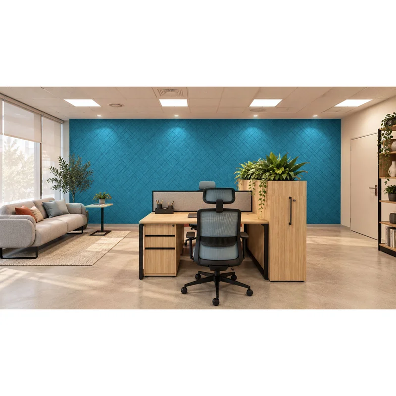 PET FELT WALL PANEL PLAID 2400/1200 9MM R53 1 PC.