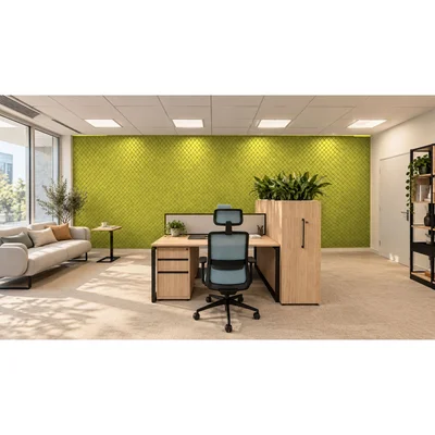 Панел за стена Pet Felt - Squares, цвят R55, 2400 x 1200 mm, дебелина 9 mm, 1 брой