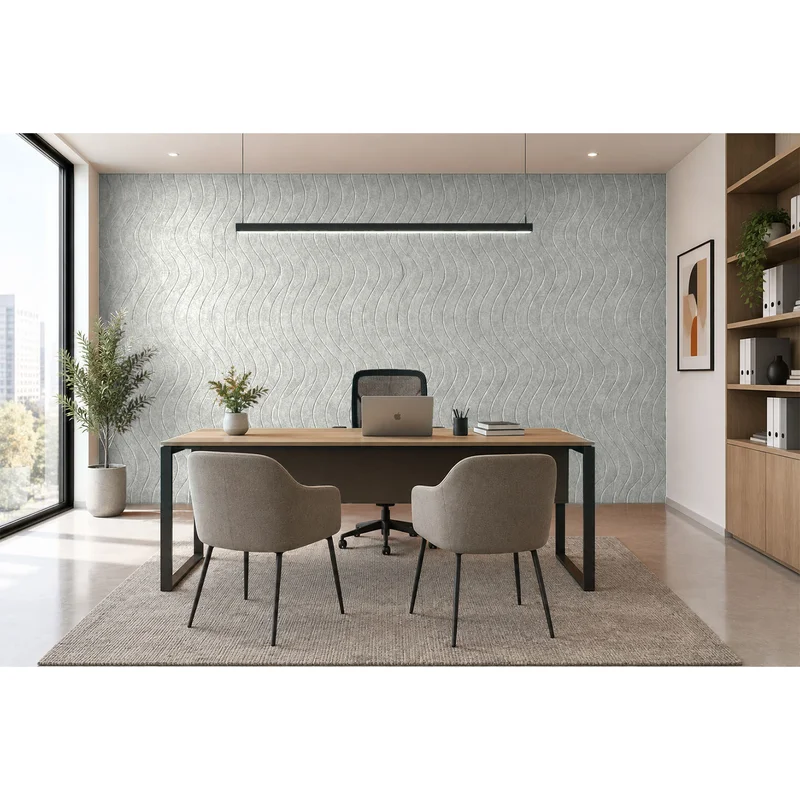 PET FELT WALL PANEL WAVE 2400/1200 9MM R57 1 PC.