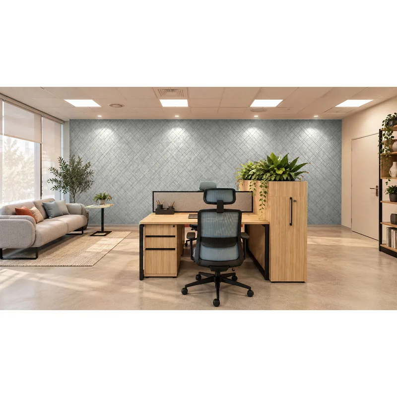 PET FELT WALL PANEL PLAID 2400/1200 9MM R57 1 PC.
