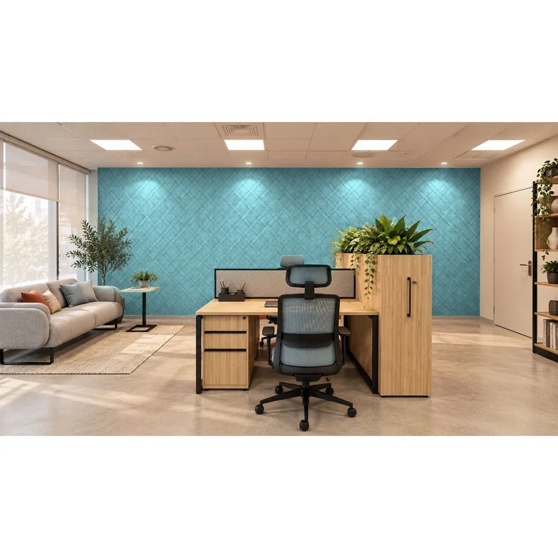 PET FELT WALL PANEL PLAID 2400/1200 9MM R58 1 PC.