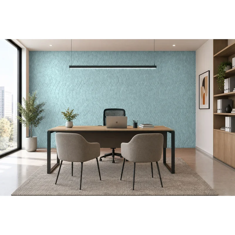 PET FELT WALL PANEL WAVE 2400/1200 9MM R60 1 PC.