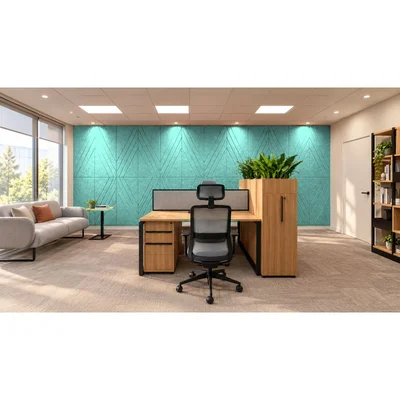 PET FELT WALL PANEL RHOMBUS 2400/1200 9MM R63 1 PC.