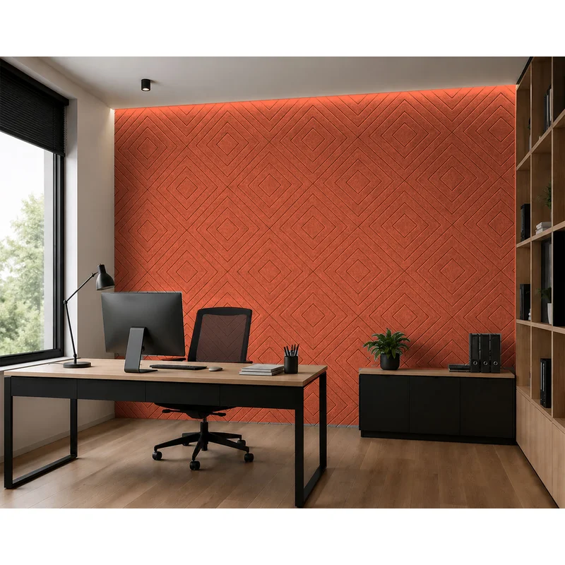 PET FELT WALL PANEL ILLUSION 2400/1200 9MM R64 1 PC.