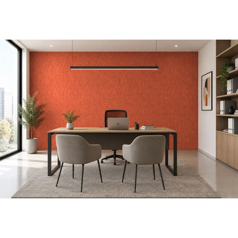 PET FELT WALL PANEL WAVE 2400/1200 9MM R64 1 PC.