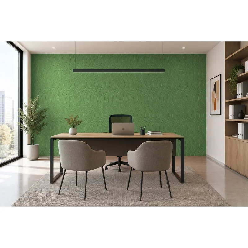 PET FELT WALL PANEL WAVE 2400/1200 9MM R65 1 PC.