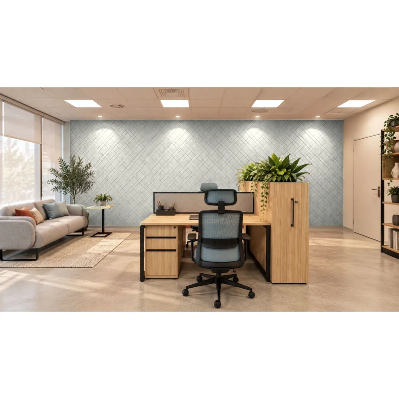 PET FELT WALL PANEL PLAID 2400/1200 9MM R68 1 PC.