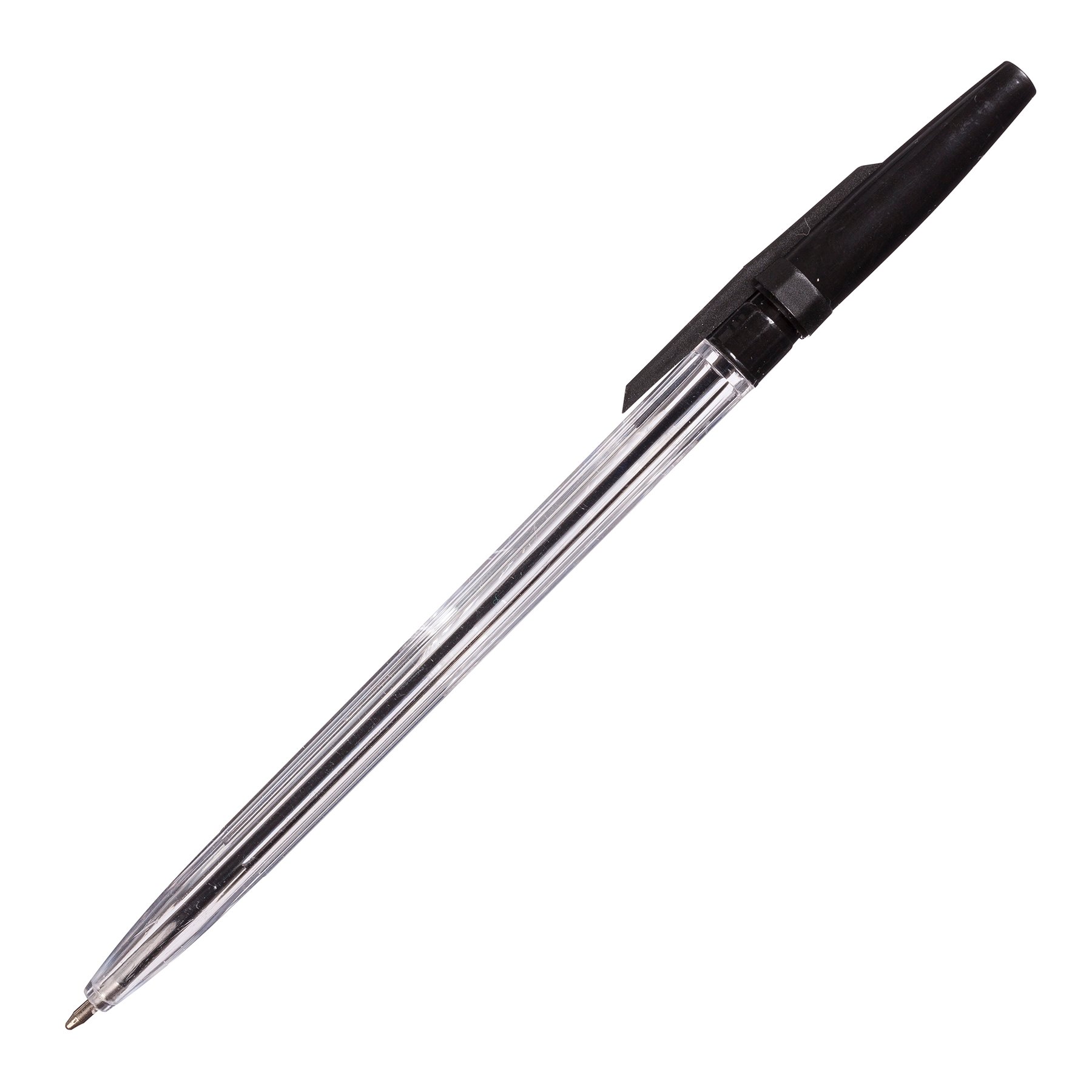 Beifa Ballpoint Pen, transparent body, black, 1 piece