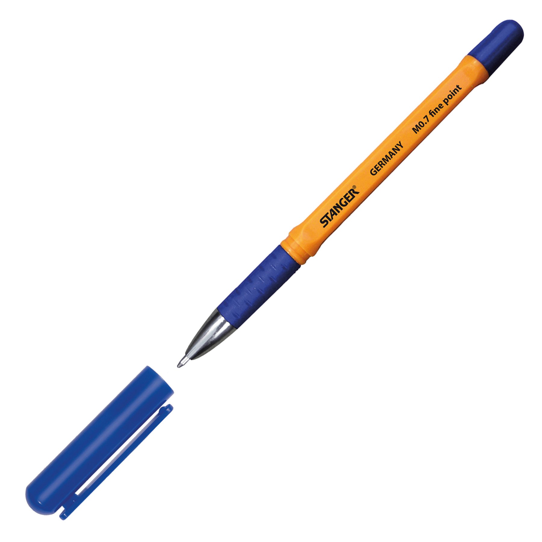 Stanger Pen Softgrip M, 0.7 mm, blue, 10 pcs