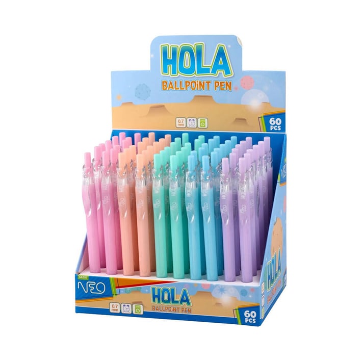 Sazio Hola Pen, retractable, pastel, 0.7 mm, assorted, 1 pc