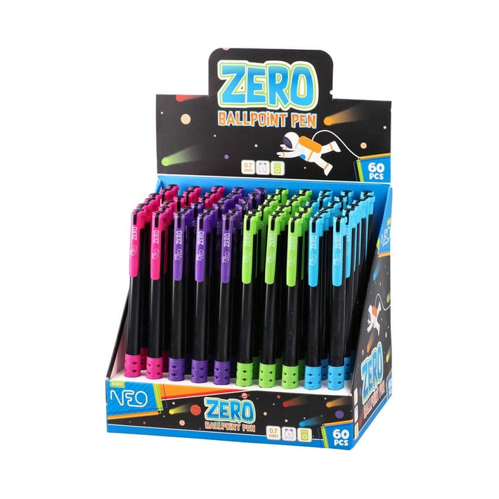 Химикалка Sazio Zero, автоматична, 0.7 mm, асорти