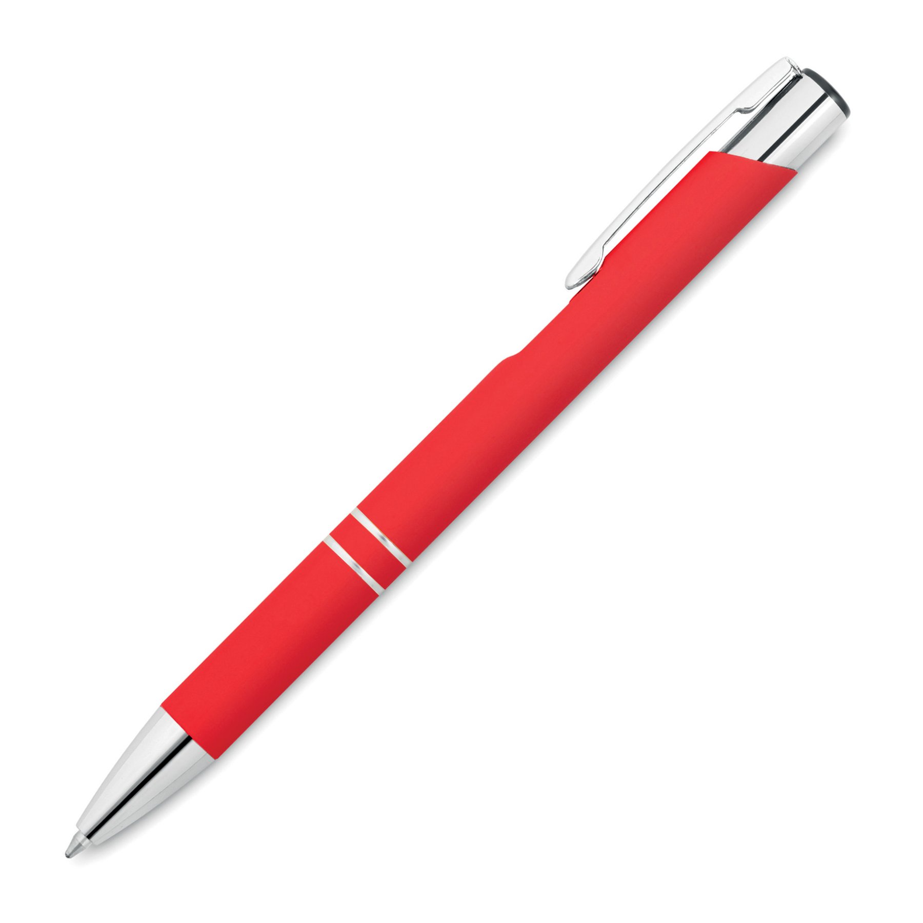 More Than Gifts Ballpoint Pen Norma Soft, metal, rubberized, red