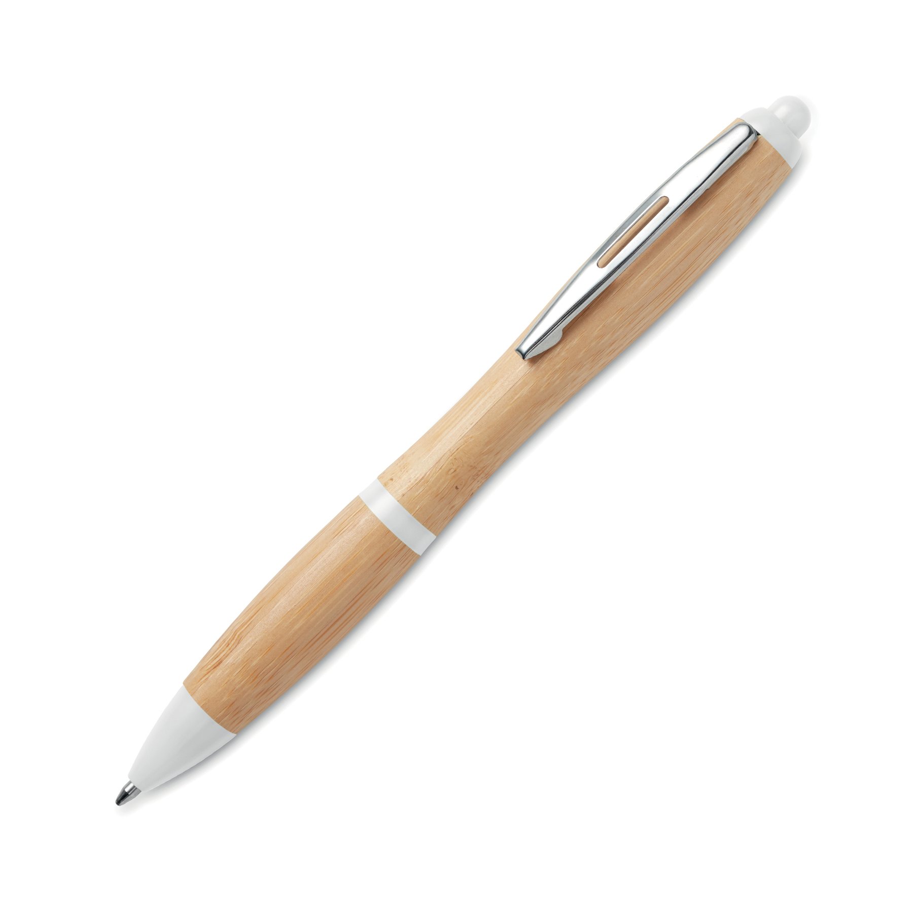 More Than Gifts Ballpoint Rio Bamboo, white