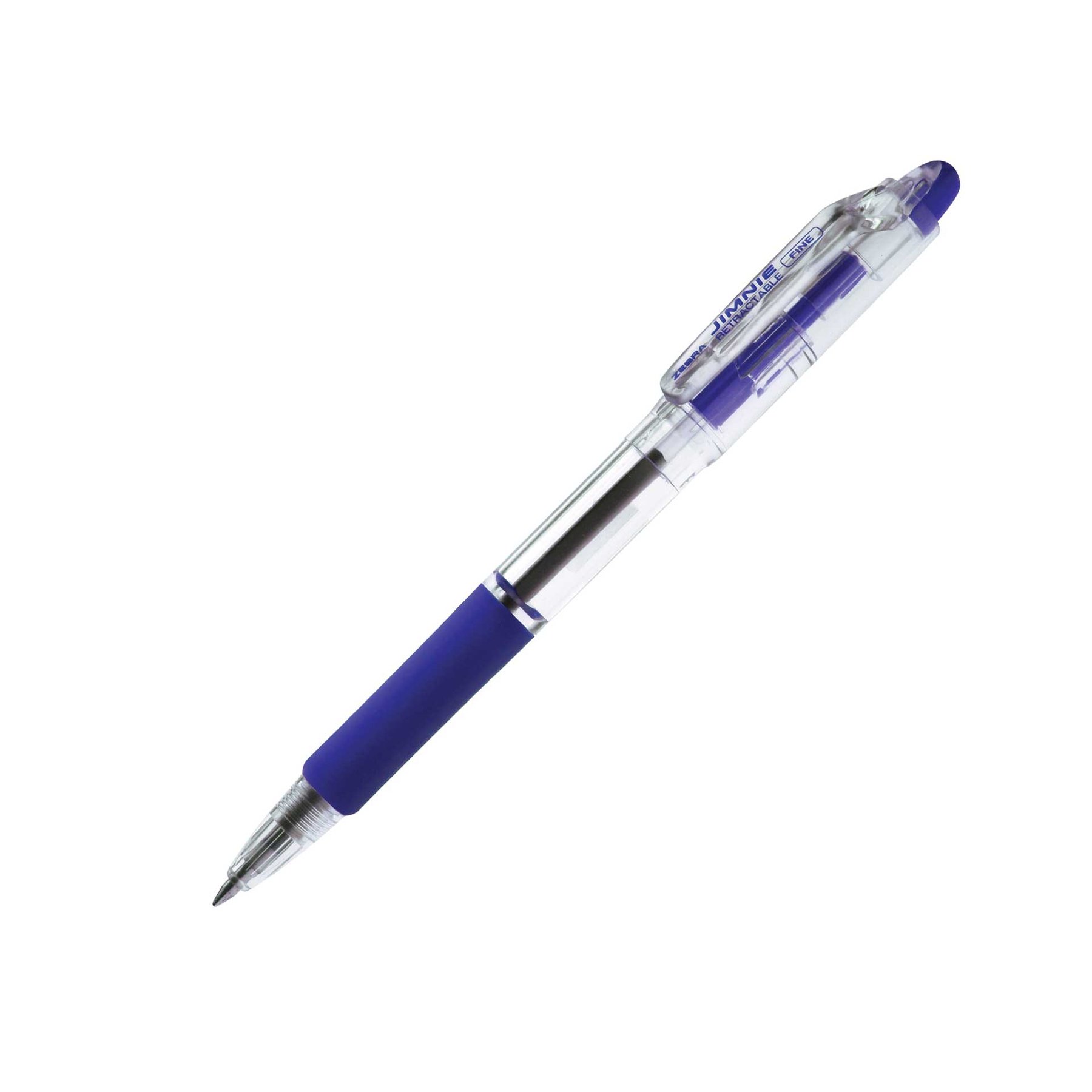 Zebra Ballpoint Jimnie, 0.7 mm, transparent, blue